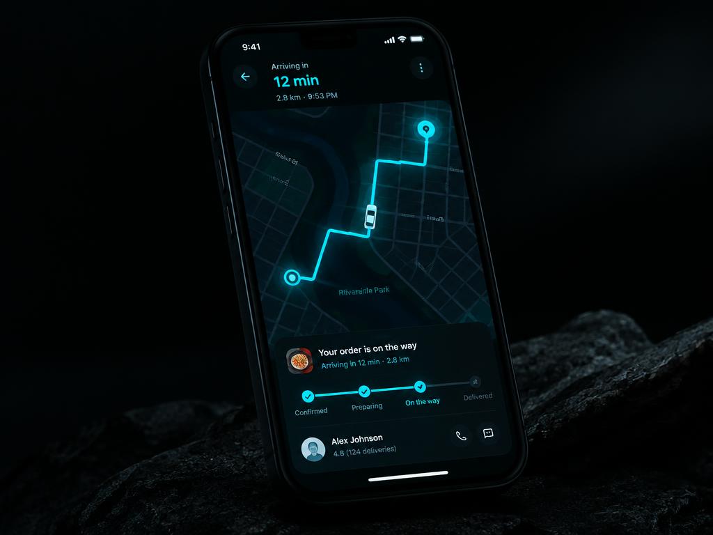 Dashr delivery tracking app with live map